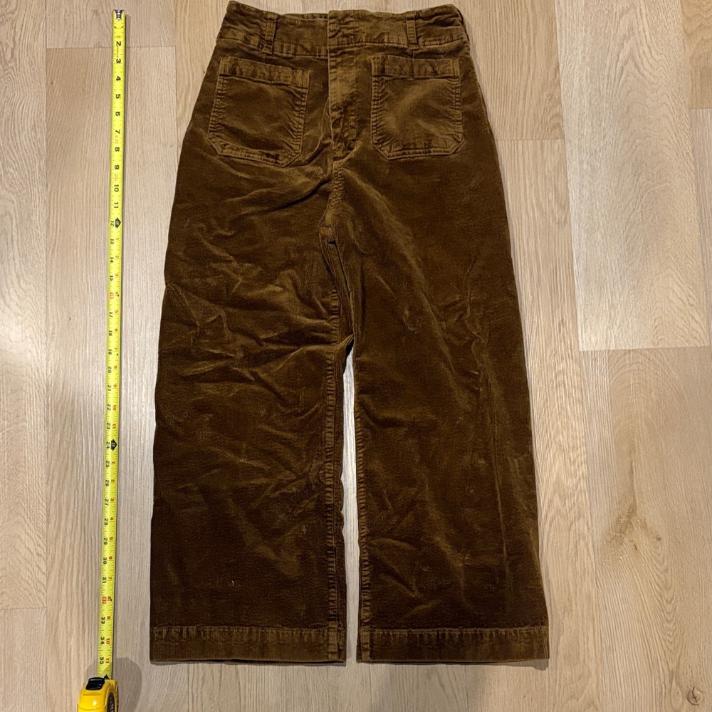 Anthropologie Brown Corduroy Cropped Pants